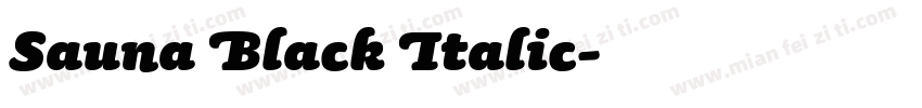 Sauna Black Italic字体转换